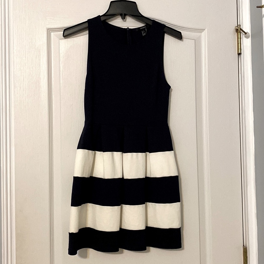 Forever 21 Nautical Navy and White Striped Dress